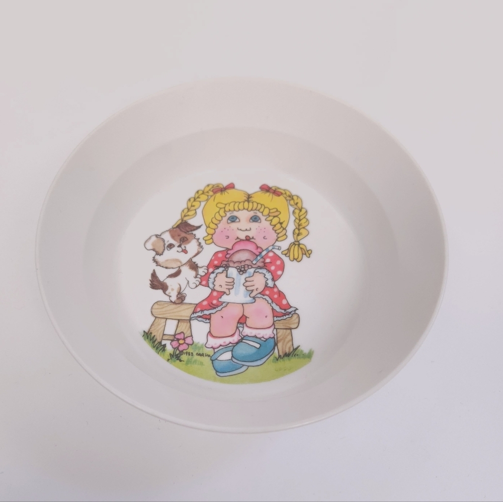 Vintage Cabbage Patch 1980s Melamine Baby Childrens Ice Cream Bowl 5 Inches